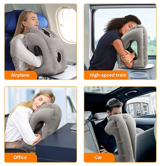 Inflatable Travel Pillow: Compact Comfort - GLIDEPATHGEAR #