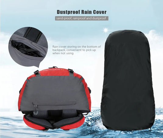 60L Outdoor Backpack Camping Bag with Rain Cover - GLIDEPATHGEAR #