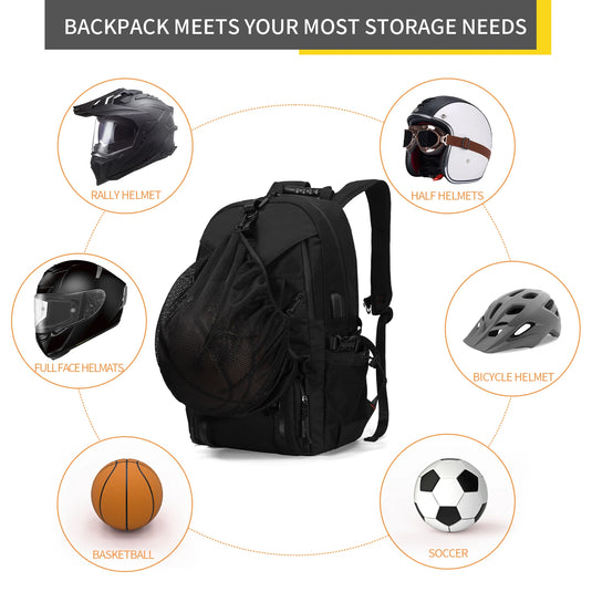 Helmet Backpack for Motorcycle - GLIDEPATHGEAR #