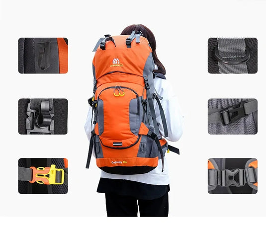 60L Outdoor Hiking Backpack