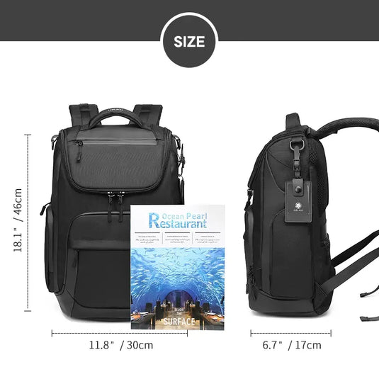 Multifunktionaler, wasserdichter Laptop-Rucksack für Herren