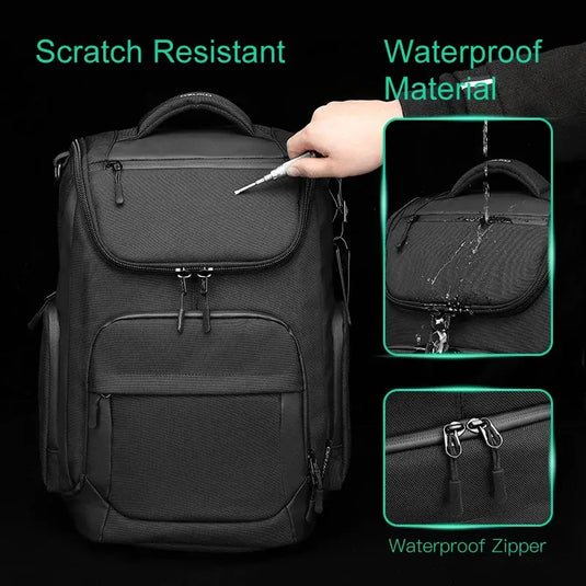 Multifunktionaler, wasserdichter Laptop-Rucksack für Herren