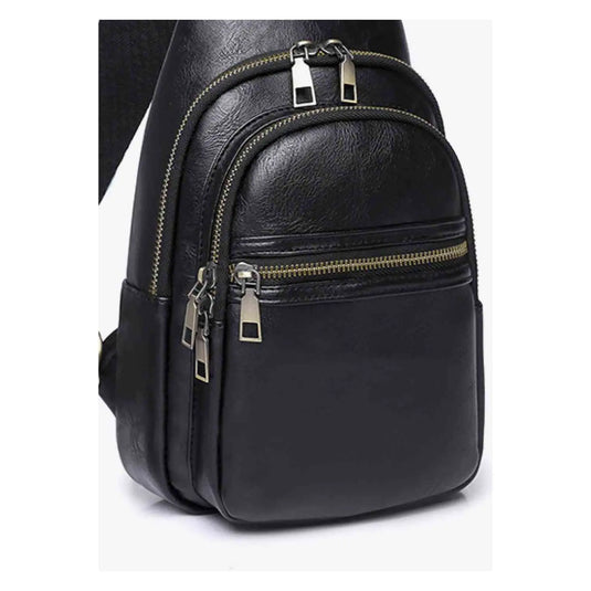 PU Leather Sling Bag crossbody - GLIDEPATHGEAR #