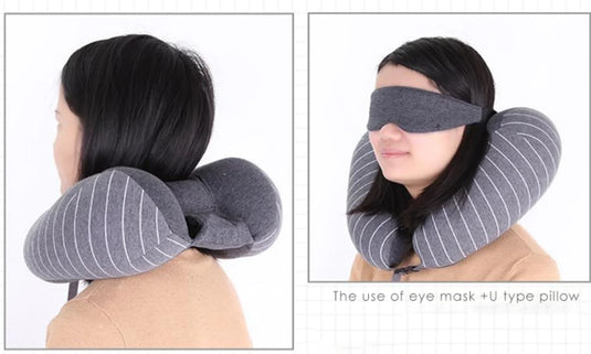 Travel Pillow With Eye Mask - GLIDEPATHGEAR #