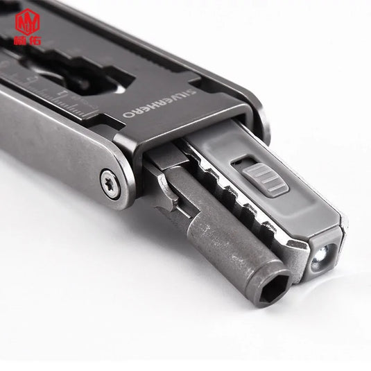 Portable Outdoor EDC Multitool with LED Light - Stainless Steel Screwdriver - GLIDEPATHGEAR #